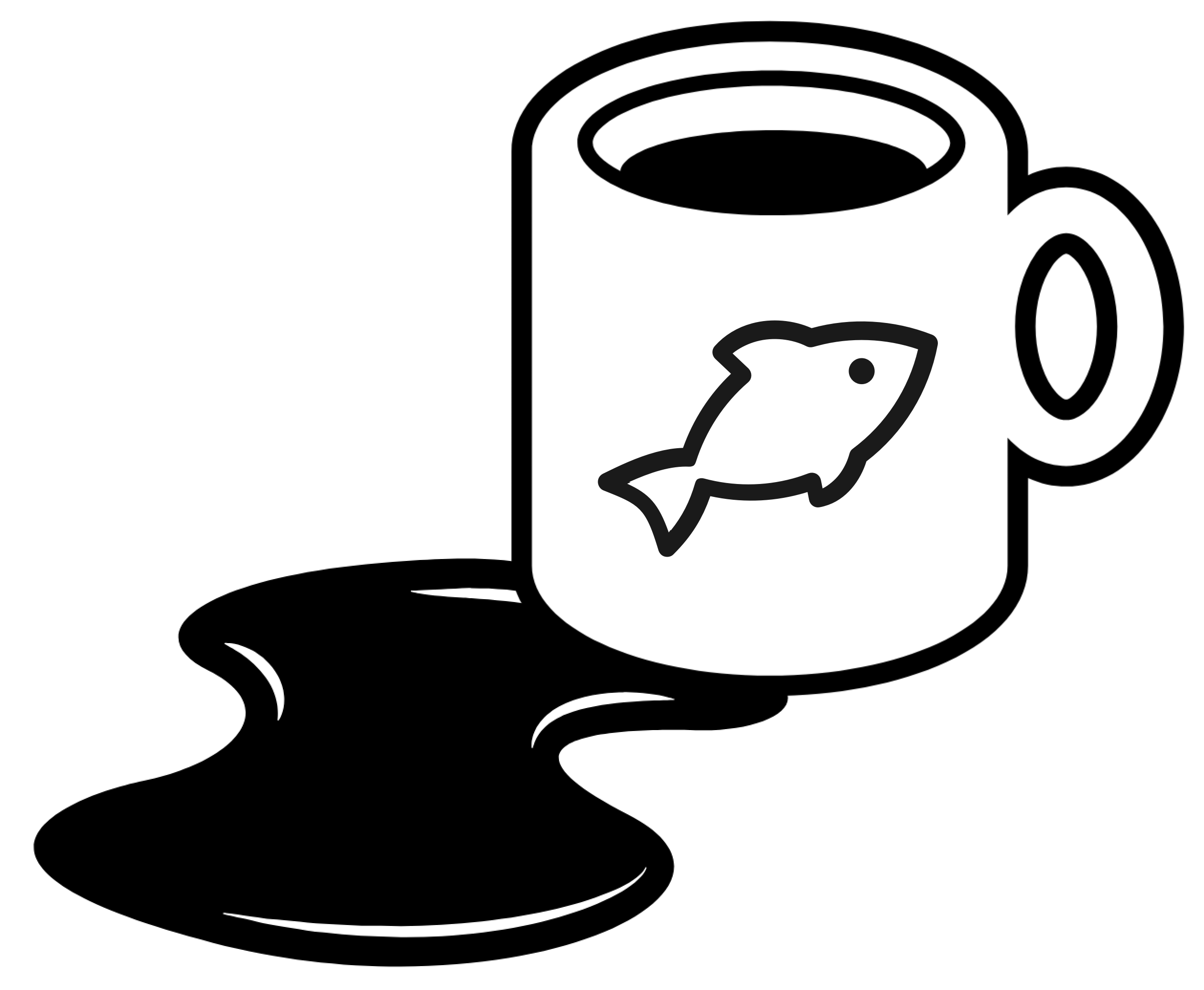 cup of spilt coffee